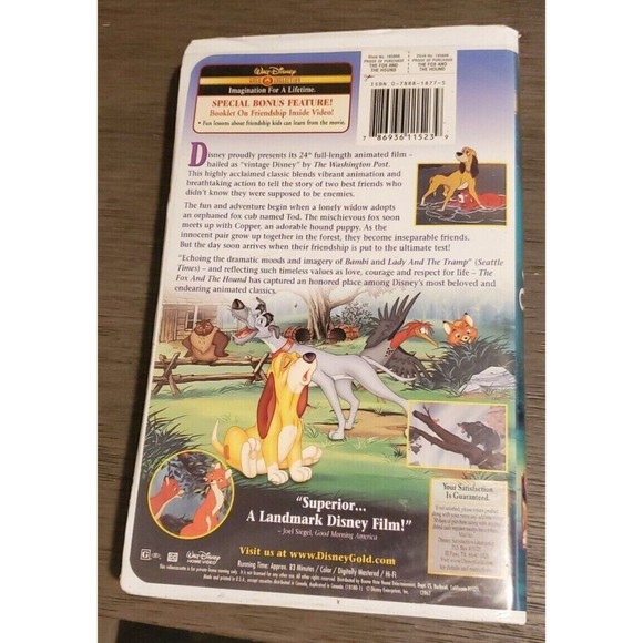 The Fox and the Hound (VHS, 2000, Gold Collection) Clamshell - Picture 2 of 5